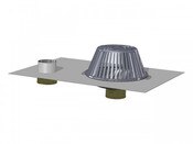 Img of TPO Bottom Outlet Roof Drain Combo 3 No Hub